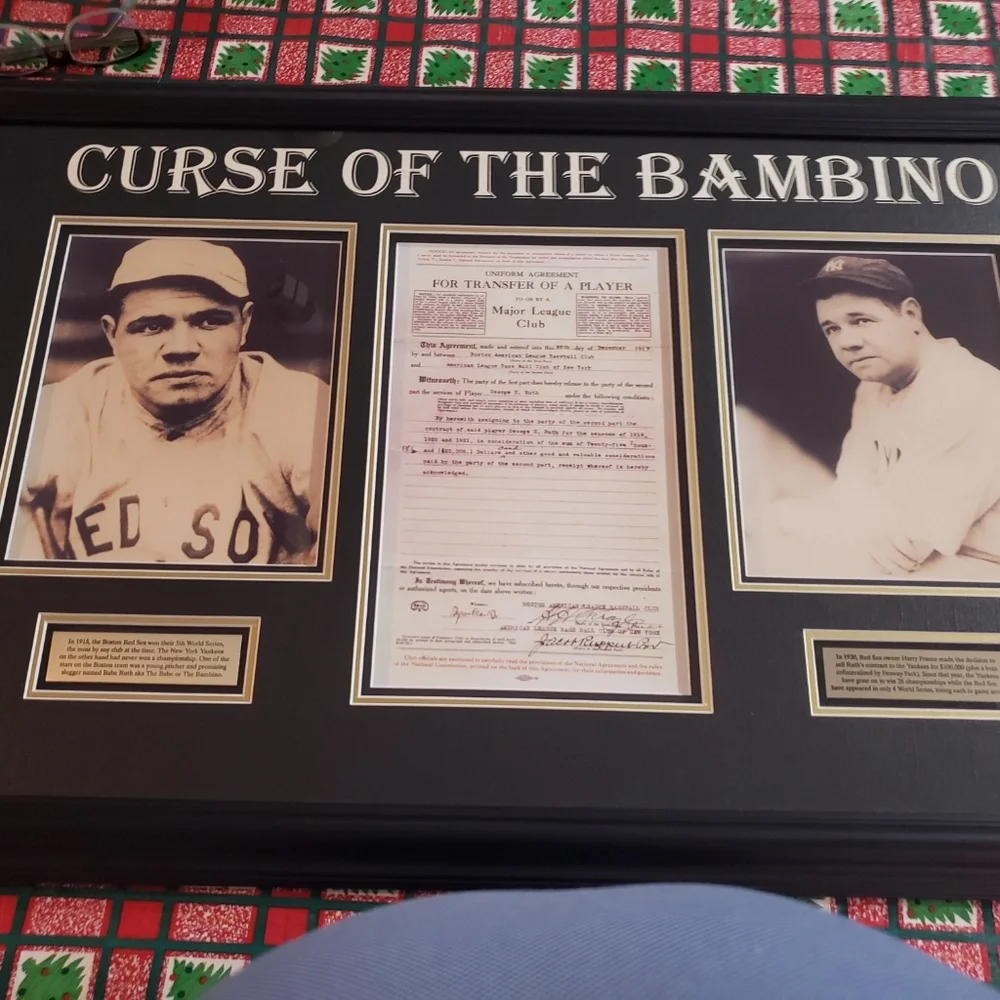 Babe Ruth framed contract - Picture 2 of 2